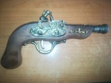 Replica riproduzione antica arma rara pistola d'epoca flintlock inerte in resina
