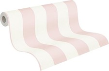 Carta parati righe rosa bianco