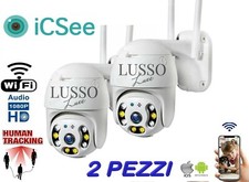 2X TELECAMERA ESTERNA ICSEE CAM PTZ WIFI CAMERA WIRELESS ESTERNO SMART ZOOM