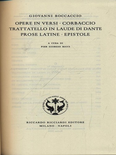 Giovanni boccaccio opere in - boccaccio.,