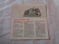 OLIVETTI LETTERA 32 ISTRUZIONI MACCHINA PER SCRIVERE ORIGINALE EPOCA