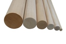 Tondo in Legno di Ayous per modellismo Diametro 10 x 1000 mm