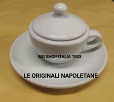 TAZZINA CAFFE' BAR CON COPERCHIO + PIATTINO BASSA DOPPIO SPESSORE NAPOLETANA