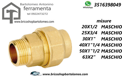Raccordo ottone maschio - raccordo, per