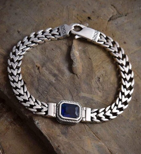 Bracciale uomo pietre preziose - bracciale,