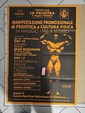 Manifesto Viterbo Pesistica Palestra Culturismo Fitness Club 1986 Mr Universo