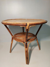 Tavolino in bambù e rattan