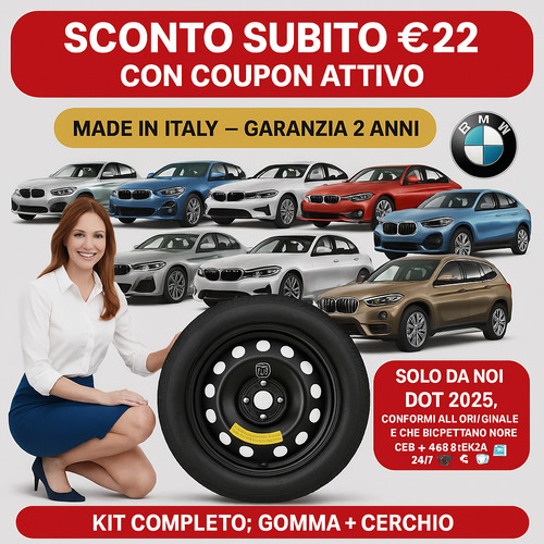 Kit ruotino scorta per bmw - per,
