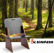 Sgabello Moderno in Legno Nero