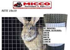 RETE METALLICA MAGLIA 19X19MM GABBIA GABBIE CONIGLI POLLI RECINTO RECINZIONE