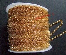 1mt di CATENA in metallo anelli rimagliabili 4x1mm colore oro bijoux