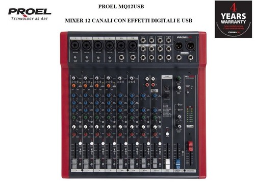 Proel mq12usb mixer canali - mixer, 12
