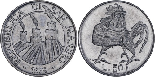 San marino lire acciaio - marino:,