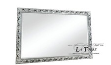 Specchiera specchio classico cornice traforata barocco quadro su misura argento 