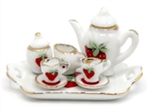 Bambole casa fragola tè set - casa,
