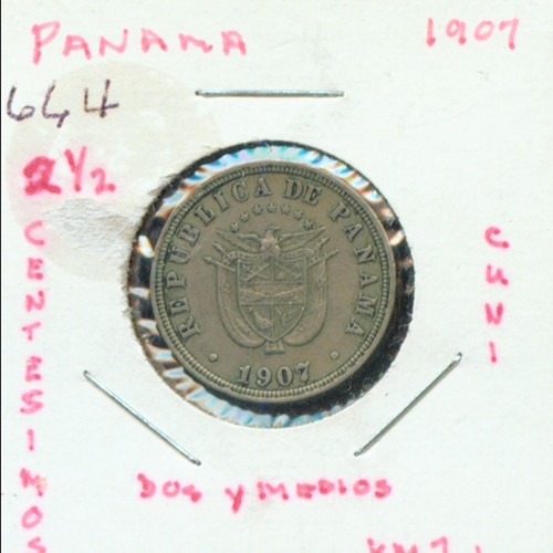 Monete mondiali panama - mondiali, 1907