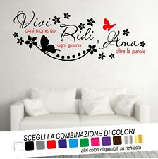 Adesivo Murale Frase VIVI RIDI