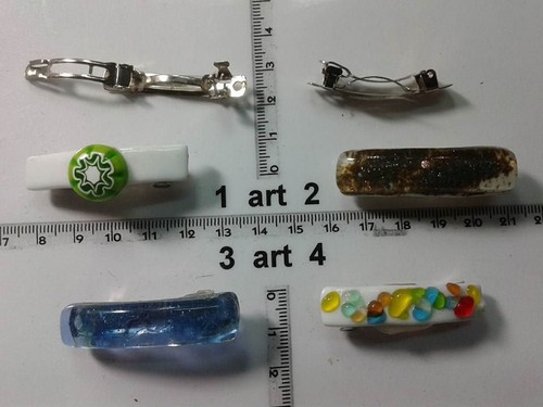 Fermacapelli vetro murrine - 1, e