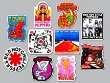 Lotto adesivi vinile Red Hot Chili Peppers (10 adesivi) california funk punk anni 90