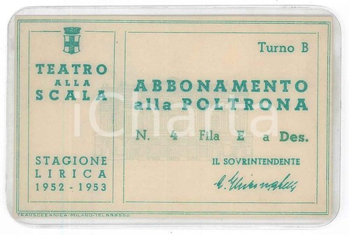 1952 milano teatro alla scala - 1952,