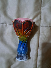 Djembe Bongo  etnico artigianale - Tamburo africano fatto a mano In Ceramica E 