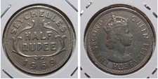 Seychelles ½ rupia, 1969 km