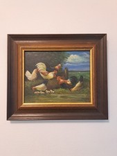 Quadro Polli Fattoria su Tela