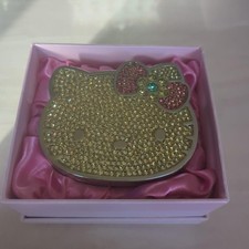 Sanrio Hello Kitty Gold Jewelry Box Music Box Rosa Interno Giappone Usato