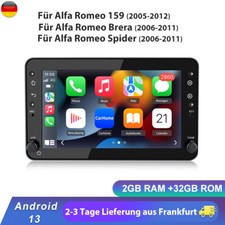 Autoradio per Alfa Romeo 159 Spider Brera Carplay Android 14 GPS SWC 32GB DAB+