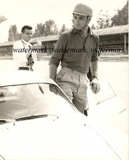 Foto originale Toni Sailer sciatore austriaco come pilota automobilistico Monza 1958