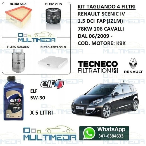 Kit tagliando filtri - kit, olio