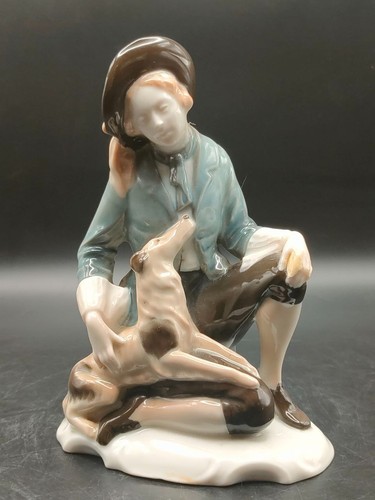 Statuina pastore con - , cane