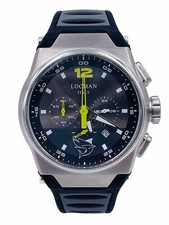 Orologio Locman Mare Crono 555ACKYG/549 44mm Gomma Acciaio Scontatissimo Nuovo