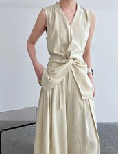 Set Albicocca Gilet Nodo E