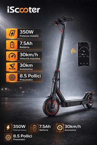 Monopattino elettrico iscooter - elettrico,