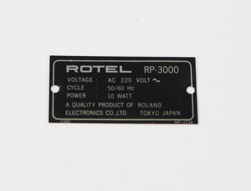 Targa originale rotel - targa, rp-3000