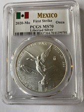 2020-MO Messico Onza PCGS MS70 primo colpo