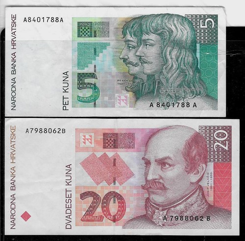 Croazia 1993 kuna - 20, 28