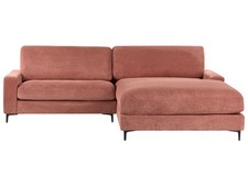 Divano angolare tessuto rosso