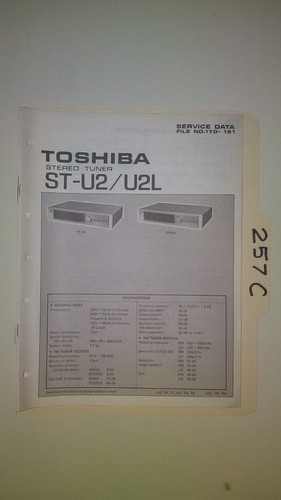Toshiba u2l manuale - st-u2, di