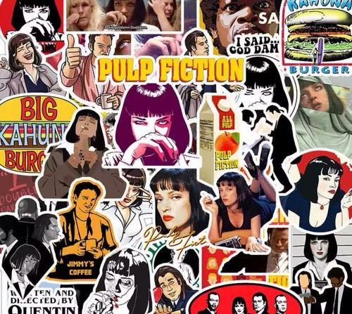 Adesivi pulp fiction 50pz - adesivi,