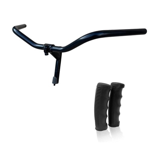 Manubrio bici acciaio nero - manubrio,