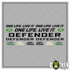 Set 12 Pezzi Adesivi 1:10 Land Rover Defender RC Sticker Modellismo Black