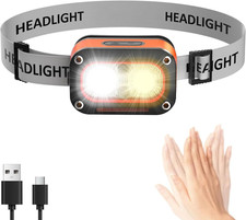 Lampada Frontale 3000 Lumen USB-C Ricaricabile, Lampada Frontale a LED, Impermea