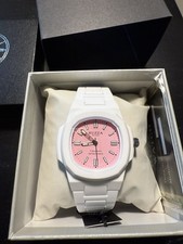 Ruzza Watch Bianco Quadrante Bubble Rosa Mai Indossato Nuovo Con Pellicole 2025