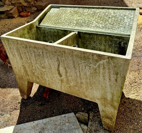 Lavatoio cemento levigato