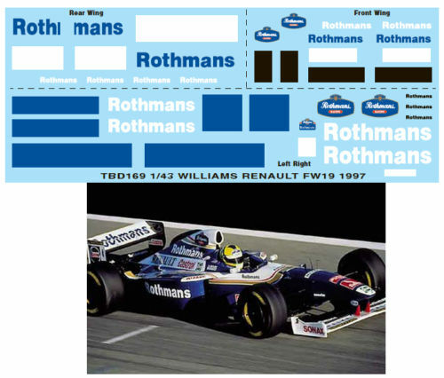 Decals per fw19 1997 - 1/43,