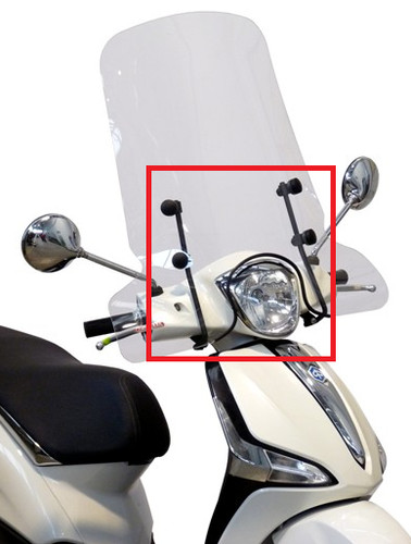 Attacchi parabrezza piaggio - parabrezza,