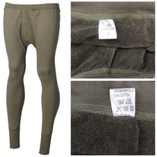 Leo Köhler esercito tedesco mutande lunghe oliva versione invernale peluche biancheria intima BW