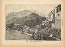 Stampa antica AMALFI veduta